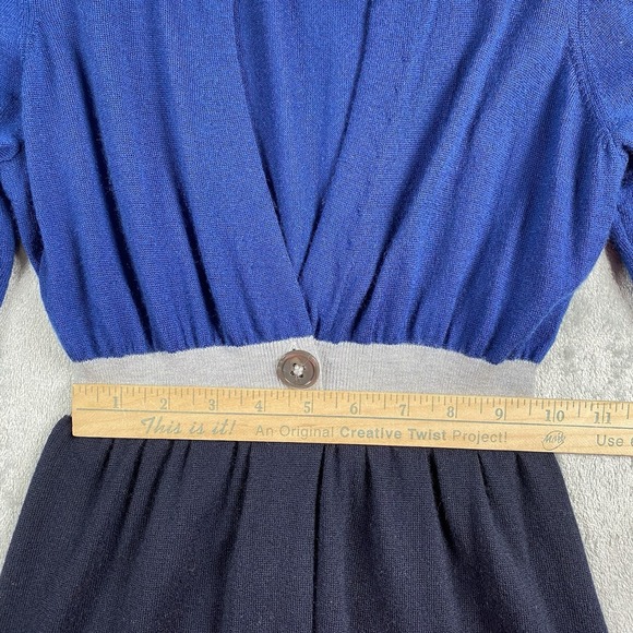 VINCE Cardigan Women's Size S Blue Grey 100% Cashmere One Button Sweater Twee - Picture 9 of 12